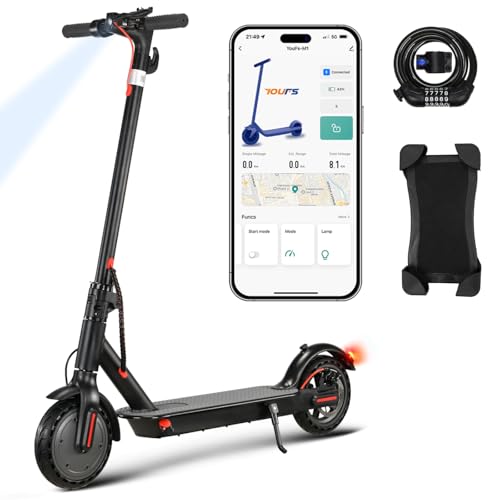 E Scooter mit Straßenzulassung 350W Motor,25-30km Reichweite,8.5' Wabenreifen Elektroroller Belastung LED bis 120kg 20km/h ABE Elektro Scooter Faltbarer E Roller für Pendeln Duales Bremssystem