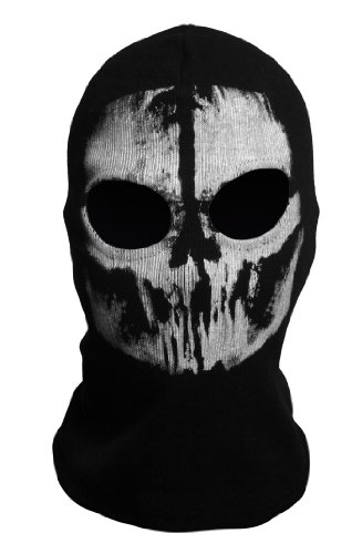 CoolChange Sturmmaske mit Totenschädel Aufdruck | Sturmhaube für Call of Duty Fans | Schwarz