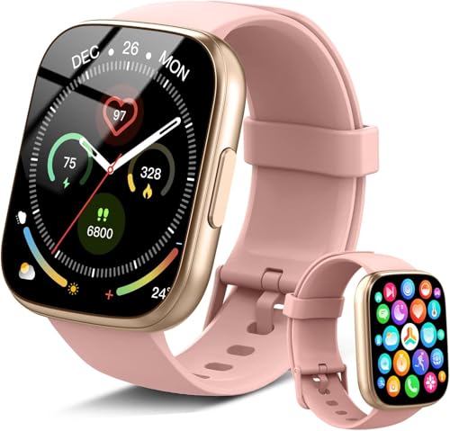 Smartwatch Herren Damen, 1,95'HD Touch Fitnessuhr mit Telefonfunktion, 110+Sportmodi Smart Watch Fitness Tracker mit Pulsmesser Schlafmonitor Schrittzähler, IP68 Wasserdicht Sportuhr für iOS Android