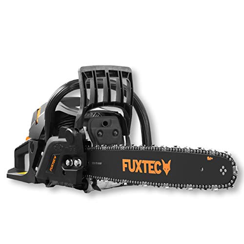 FUXTEC Benzin Kettensäge FX-KS255 – Motorsäge 2,3kw 54ccm Hubraum & EASY-Start – Schwertlänge 52cm inkl. Schwertschutz & Tragetasche