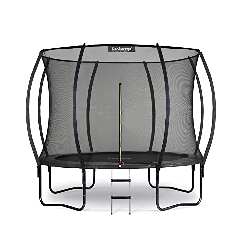 LeJump 366cm Durchmesser Trampolin mit 6 Stangen,Outdoor Trampolin für Fitness und den Garten mit Umlaufendem Sicherheitsnetz und Randabdeckung, für Kinder und Erwachsenen (366 cm / 12 FT)