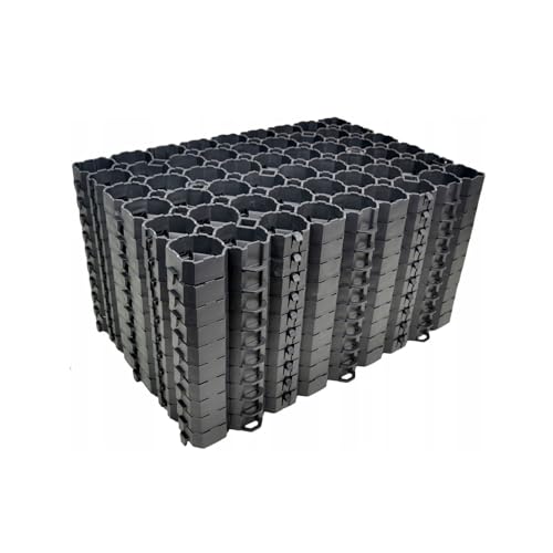 10x Paddockplatten schwarz 60x40x4 cm | Platten für Reitplatz, Stahl, Koppel oder Weide | 10 Stück