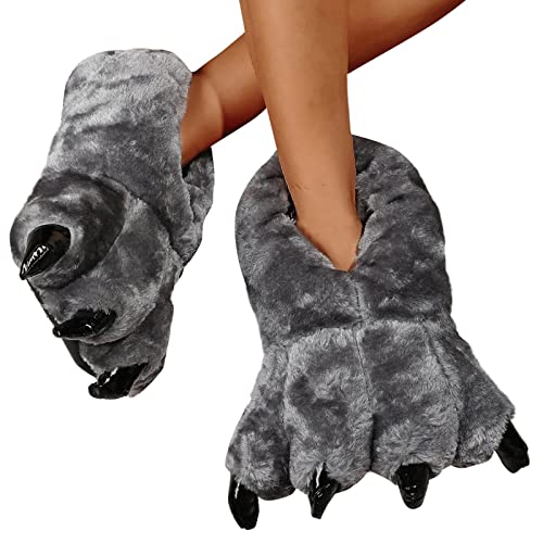 Generic Unisex Soft Plüsch Haus Hausschuhe Tier Kostüm Pfote Claw Schuhe