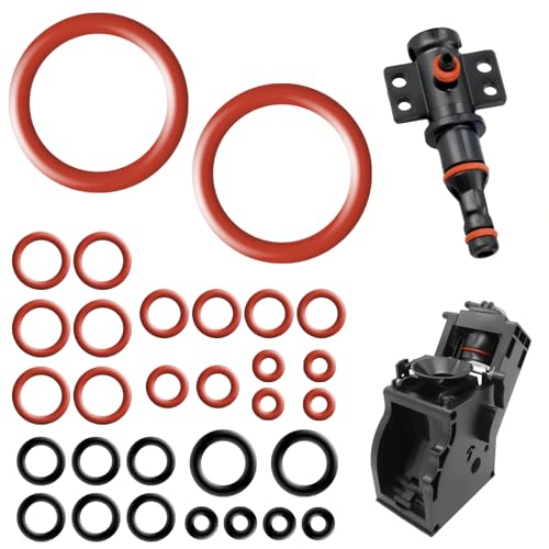 30 Stück Dichtung O-Ringe für Philips Kaffeevollautomat öSt Effektiv Lecks und Wasserflussprobleme, Silikon Dichtung Wartungssatz O-Ringe für Stützventile, Dampfventile, Brühventile, Auslassventile