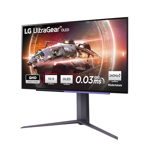 LG Electronics 27GS95QX-B.AEU UltraGear™ Gaming OLED-Monitor 27' (67,32cm), 2560 x 1440, 16:9, 0,03ms GtG, 40 Hz, HDR10, NVIDIA G-Sync™, AMD FreeSync™ - Schwarz