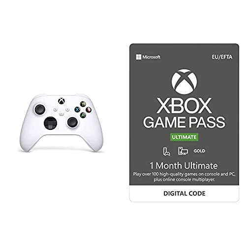 Xbox Wireless Controller Robot White & Xbox Game Pass Ultimate | 1 Monate Mitgliedschaft | Xbox/Win 10 PC - Download Code