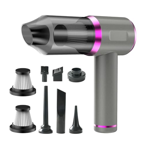 POWERIVER Handstaubsauger, Tragbarer Autostaubsauger, Washable Filter, 15000Pa Starkes Saugen, USB-C Aufladbar, Leise, für Auto, Haus, Büro, Pet Hair