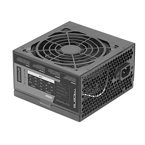 Tacens Anima APIII600, Netzteil PC ATX 600W, SMD-Technologie 85% Bronze 12V, Ultraleiser 12cm Lüfter, Schwarz