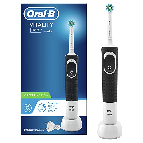 Oral-B Vitality 100 Elektrische Zahnbuerste Rotierend/Oszilierend, Schwarz, 1 Stück (1er Pack)