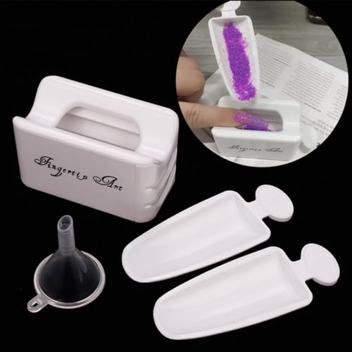 GZSYY Nagel Dip Eintauchen Pulver Recycling Tablett System Dipping Powder Nails Set Starter Kit Französischer Nagel Tauchen Behälter