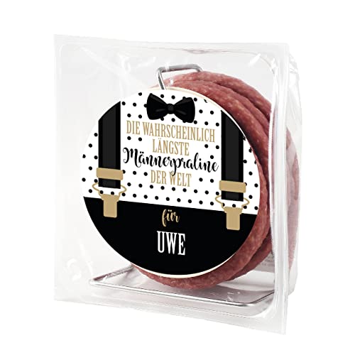 Herz & Heim® Geschenk für den Mann Salami-Kabeltrommel - längste Männerpraline der Welt - personalisiert