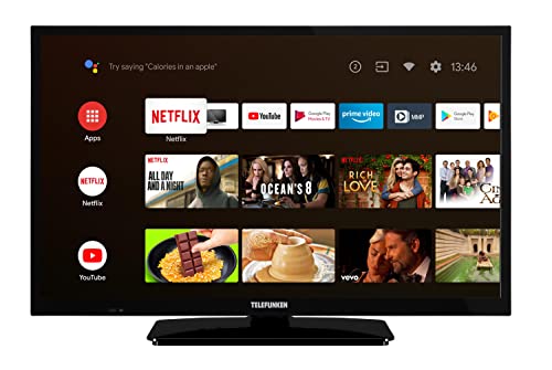 Telefunken XH24AN550MV 24 Zoll Fernseher / Android Smart TV (HD Ready, HDR, Triple-Tuner, 12 Volt, Bluetooth)
