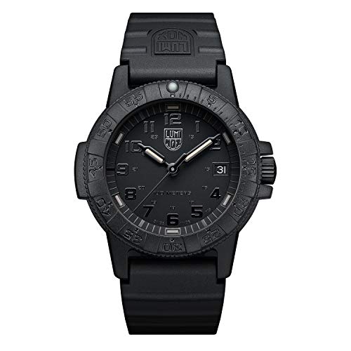 Luminox Leatherback SEA Turtle Blackout XS.0301.BO.L Herrenuhr Klein 39mm - Militäruhr in Schwarz mit Datumsanzeige 100m wasserdicht