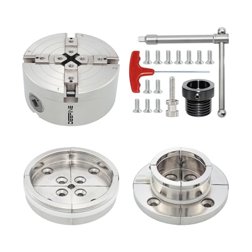 DEEFIINE Backenfutter Drechselfutter 100MM 4-Backen Spannfutter selbstzentrierend Drehfutter Drechselspannfutter für M33 Und M18 Drechselbank(2)