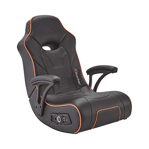 X Rocker G-Force Sport 2.1 Gaming Sessel | Floor Rocker | Gaming Stuhl mit 2.1 Audiosystem | Schwarz/Orange