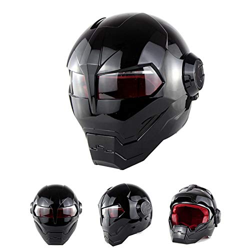 Braveking Motorradhelm, Iron Man-Integralhelm, Klapphelm, Vintage Harley-Helm,5,M