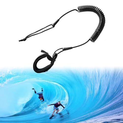 KARELLS Surfboard Leash,SUP Leash,Standup Paddle Leash,Surf Leash String, Surf Sup Board Leine, Paddle Board Fußseil, Wasserski Fußseil,Surf Sicherheitsfuß Seil,7 mm Leash für Erwachsene