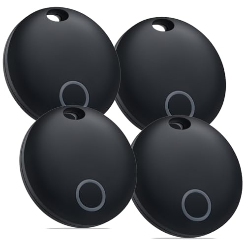 Bestray Air Tracker Tags 4er Pack, Smart Tracker funktioniert mit Find My App (nur iOS), Gepäck-Tracker für Schlüssel, Rucksack, Geldbörse, austauschbarer Akku, IP67 wasserdicht