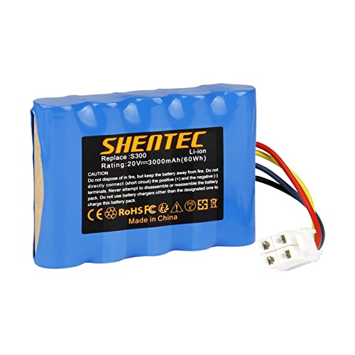 Shentec 20V 3000mAh Li-ion Ersatz Akku für Worx Landroid S300,S 390m2, S Basic,S300i,S450i,S500i,S700i,WR100SI,WR101SI,WR102SI,WR103SI,WR104SI,WR105SI,WR105SI.1,WR106SI,WR115MI