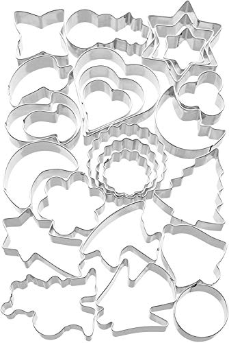 Original Kaiser Ausstechformen Weihnachten 25-teilig, Plätzchen Ausstecher, Keksausstecher Weihnachten, Cookie Cutter, zum Ausstechen von Plätzchen/ Keksen/ Fondant