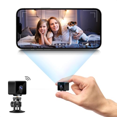 ChapStick Mini Kamera, 2K 1080P HD Überwachungskamera Innen Live Übertragung Mobile APP Kamera Überwachung Innen WiFi Kamera mit Batterie Baby Monitor mit Bewegungsmelder Nachtsicht