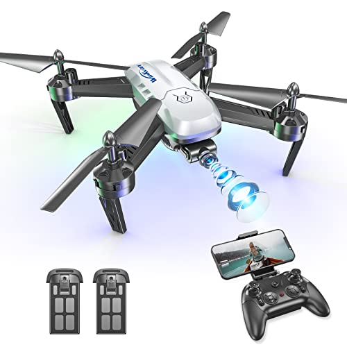 Wipkviey T6 Drohne mit kamera 1080p hd, WiFi FPV drone für Anfänger, RC Quadcopter mit 2 Batterien, Schwerkraft Sensor, Flip mode, Abflug/Landung mit einer Taste, One Taste Ruckkehr, Headless Mode