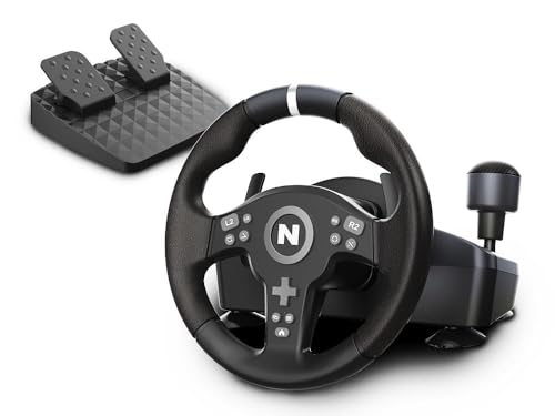 NITHO Drive Pro V200 Lenkrad mit Pedalen und Schalthebel, Gaming-Rennlenkrad für PC, PS4, Xbox One, Xbox Series X/S und Windows, 270° Rennlenkrad mit Vibration, Kompatibel mit Fahrsimulatoren