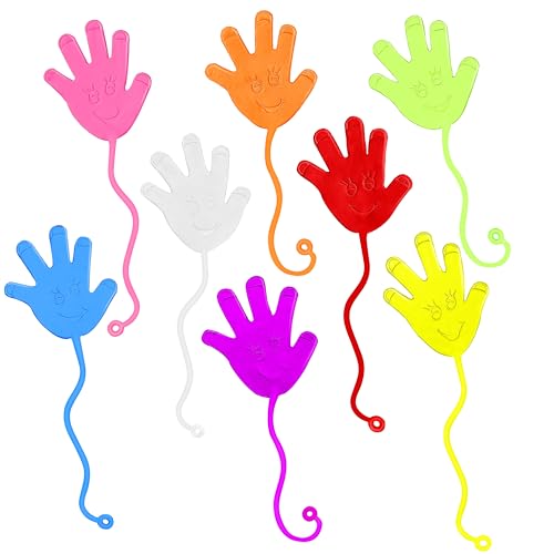 JOYIN 24 Stück Klatschhand Gummi Hand, Klebehände,Klatschhand für Kinder , Klebrige Finger, Mitgebsel Kindergeburtstag Gastgeschenke von 3–5, 4–8, 8–12