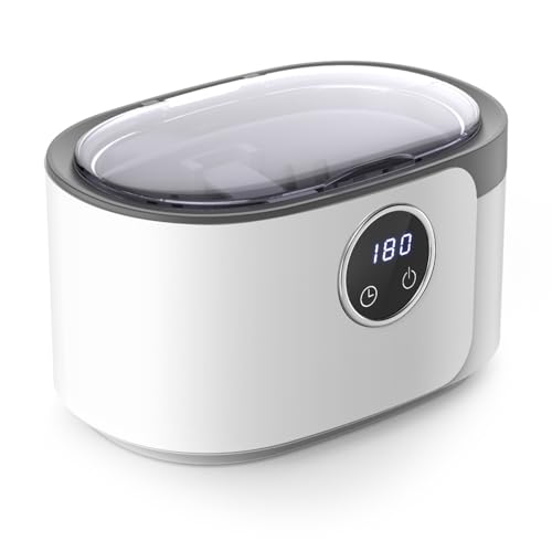 Ultraschallreinigungsgerät Ultraschallreiniger 600ml Ultraschallbad Ultrasonic Cleaner Mit 5 Zeitfunktionen für Brille Schmuck Uhren