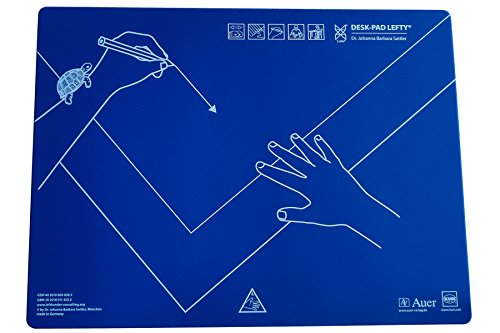 KUM AZ906.01.19 - Schreibunterlage, Schreibtisch-Auflage Desk Pad Lefty, Linkshänder, Kunststoff, 53 x 40 cm, blau, 1 Stück