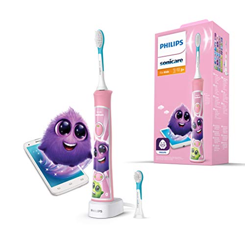 Philips Sonicare for Kids elektrische Zahnbürste - Schallzahnbürste mit Timer, App-Unterstüzung und Bluetooth (Modell HX6352/42)