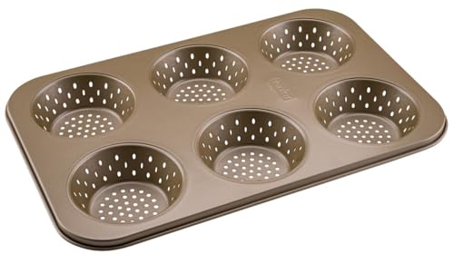 Zenker 6er Brötchenblech – Perforierte Backform für knusprige Brötchen – Antihaftbeschichtung verhindert Ankleben – Hitzebeständig bis +230°C, 34 x 22 x 3 cm