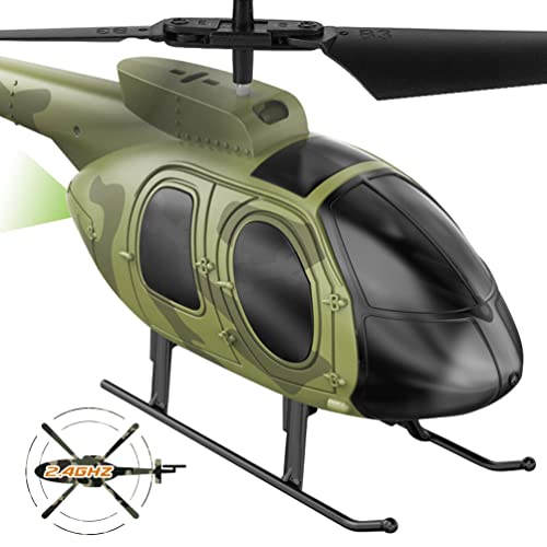 VATOS 2.4G Ferngesteuerter Hubschrauber: Camouflage Militär RC Flugzeuge mit Gyro | 3 Kanäle positioniert Höhe Indoor RC Helicopter Spielzeug Geschenke für Jungen Jugendliche Erwachsene