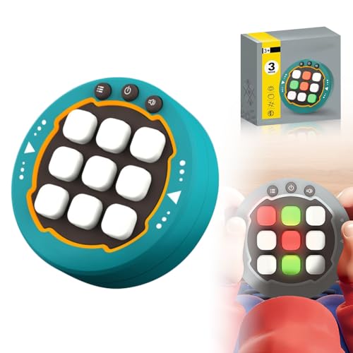 Tic Tac Toe Spiel, 2024 Neuest Big Eat Small Game, Electronic 3-in-1Mode Handheld Puzzle Game Tragbare Klassisches Familien Brettspiel Spiel Schlüsselanhänger für Kinder Erwachsene Reisespiele (Grün)