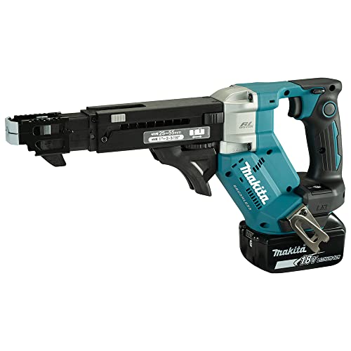 Makita DFR551RTJ Akku-Magazinschrauber 18V / 5,0 Ah, 2 Akkus + Ladegerät im MAKPAC, Blau