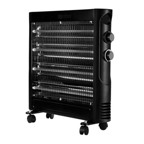 NEO TOOLS Quarz-Infrarot Standheizstrahler Infrarotheizung Herstellergarantie Heizkörper in ein paar Minuten auf Betriebstemperatur praktische Heizer Heizstrahler Beheizung Infrarotheizer (600W/1200W)