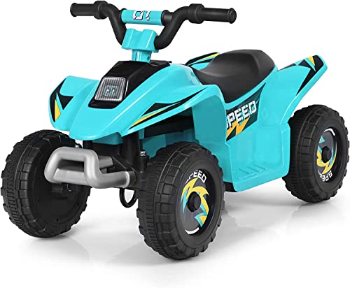 DREAMADE 6V Elektrischer Kinder-Quad mit Rückwärtsgang & Elektrischer Bremse, Mini Elektroquad für Kinder bis 30 kg, max. 4,6 km/h, Kinderfahrzeug Elektrofahrzeuge (Blau)
