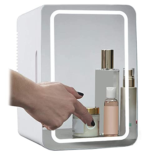 TWSOUL Kühlschrank Klein Mini Kühlschrank 8 Liter mit Temperaturregelung Tragbarer Thermoelektrischer Kühler und Wärmer für Schlafzimmer, Kosmetik, Muttermilch, Büro und Reisen