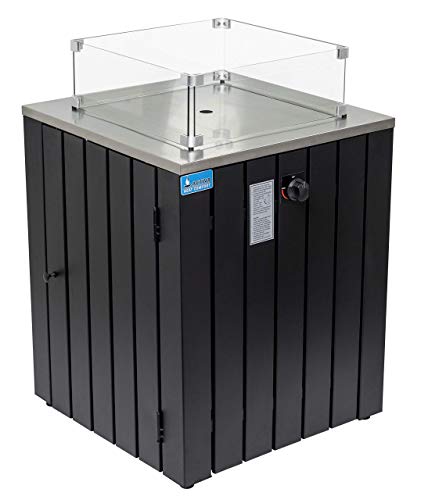 ACTIVA Feuertisch Asano I Premium Feuerstelle Gas aus hochwertigem Edelstahl I Edler Feuertisch Gas für Outdoor und Garten