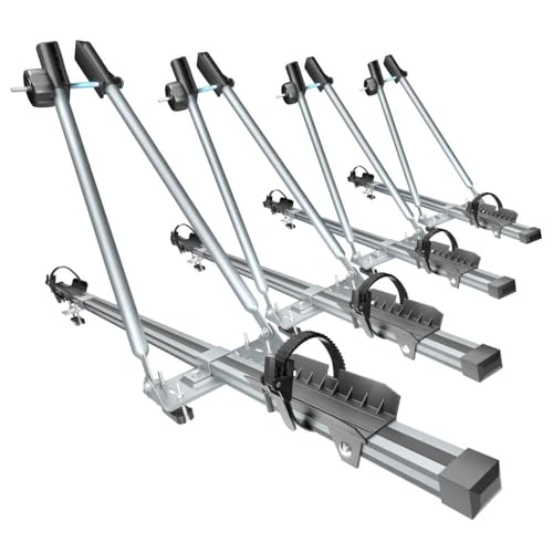Mossa 4X Dachfahrradträger, Dachfahrradhalter mit Schlüssel und Alubalken - BR9553