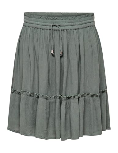 ONLY Damen Onlibiza Life Short Skirt WVN Noos Rock, Gruen (Balsam Green), S EU