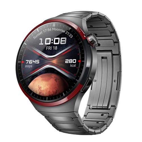 HUAWEI Watch 4 Pro Space Edition, Luft- und Raumfahrt-klassifiziertes DLC Titanium, Gesundheitsschnellcheck 2.0, eSIM Mobiltelefonie, ultralange Akkulaufzeit, Kompatibel mit Android und iOS