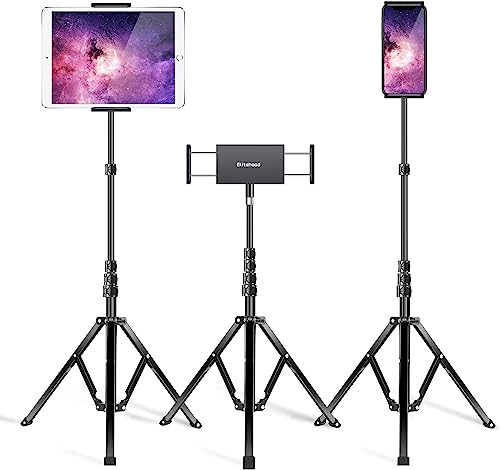 Elitehood Aluminium Tablet Stativ Halterung - Höhenverstellbar bis 65'' für iPad Pro, Air, Mini und Tablets 4,7-13 Zoll