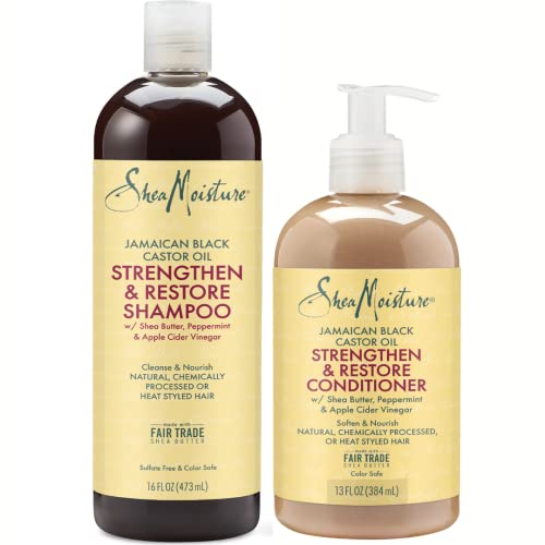SHEA MOISTURE Shea Moisture – Set aus Shampoo und Spülung mit jamaikanischem schwarzem Rizinusöl