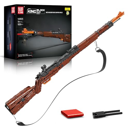 Mould King 14002 Scharfschützengewehr Bausteine Spielzeug - 98 K Klemmbausteinen Bausteine Schießwaffe Modell (1025 Stücke)