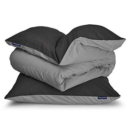 sleepwise Soft Wonder Bettwäsche-Set für Einzelbett, aus Mikrofaser, Öko-TEX®, Bettbezug und Kissenbezug, maschinenwaschbar, atmungsaktiv, antistatisch, hypoallergen, 135 x 200 cm