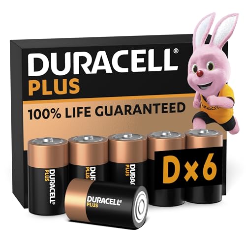Duracell Plus D Batterien, LR20, 6 Stück, Alkaline Batterien D für Alltagsgeräte [Amazon Exclusive]