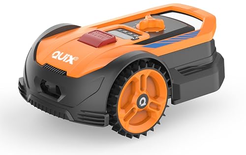 VILLAGER QUIX XS Mähroboter – Kompakter 18V Akku-Rasenroboter für bis zu 300 m² – 160 mm Schnittbreite, 20–50 mm Schnitthöhe, Regensensor, PIN-Schutz, Auto-Ladestation