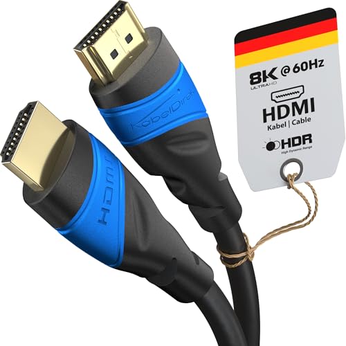 KabelDirekt – 8K & 4K HDMI Kabel – 1m – Entwickelt in Deutschland – Für jedes HDMI-Kabel Setup (10K, 8K@60Hz & 4K@120Hz, High Speed HDMI 2.1 mit Ethernet, Blu-ray, PS5, Xbox Series, Switch)