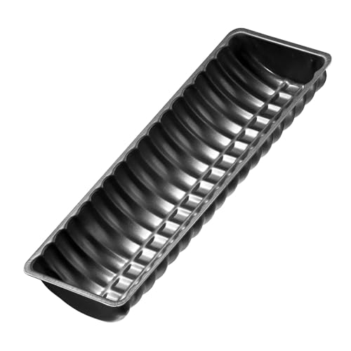Zenker Rehrückenform 30 cm, Ciabattaform mit Antihaftbeschichtung, hochwertige Backform für Stollen, schwarze Stollenform, Menge: 1 Stück, Schwarz